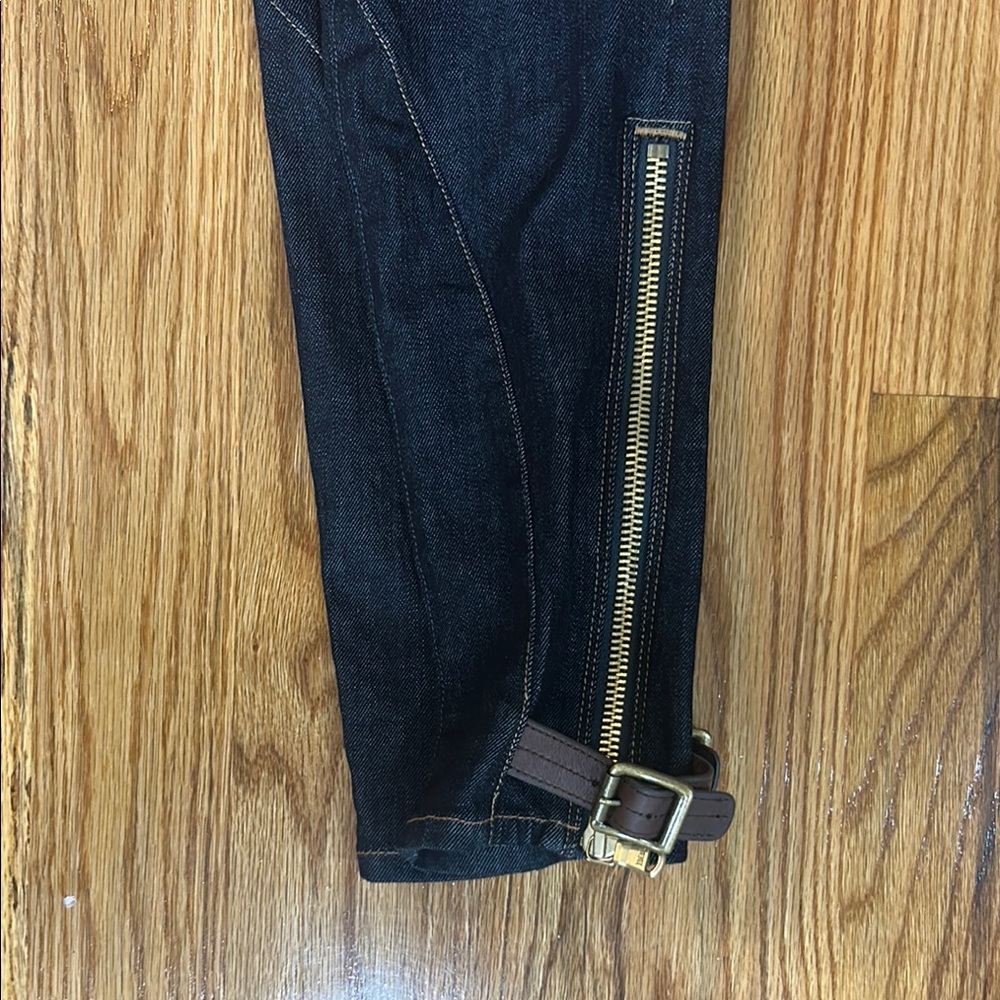 Polo Ralph Lauren Dark Blue Jeans with ankle Zipper Details. - Picture 4 of 5